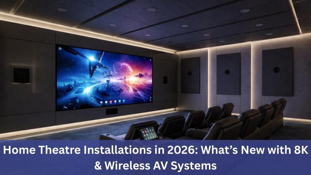 Home Theatre Installations with modern 8K home cinema setup