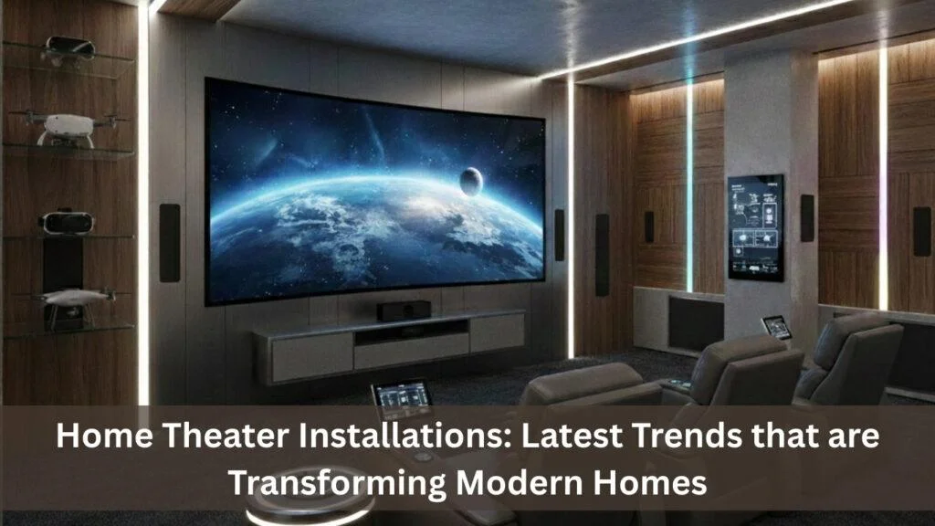 home theater installations with luxury seating and large screen